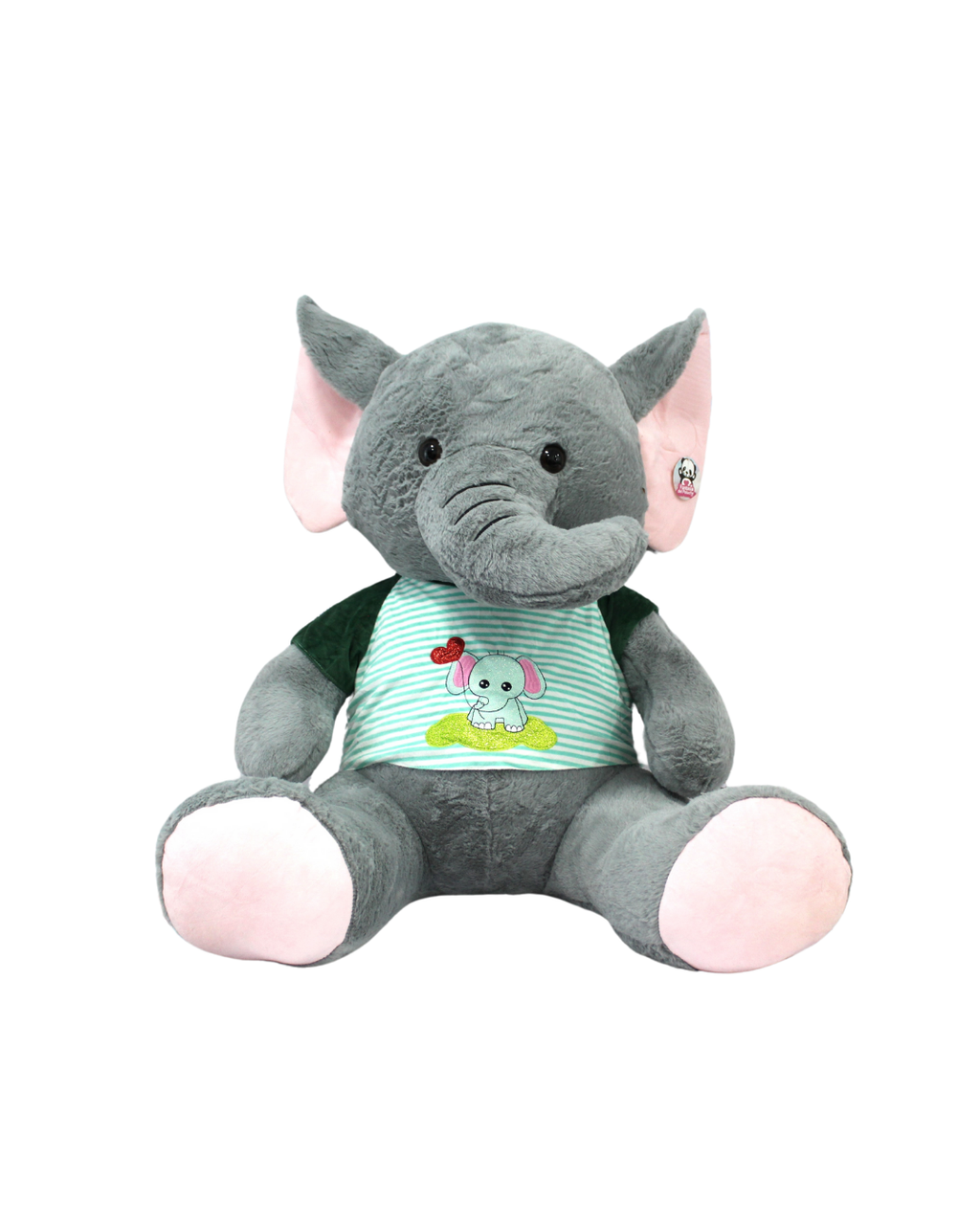 Peluche de elefante con camiseta grande 100 cm por 70 cm