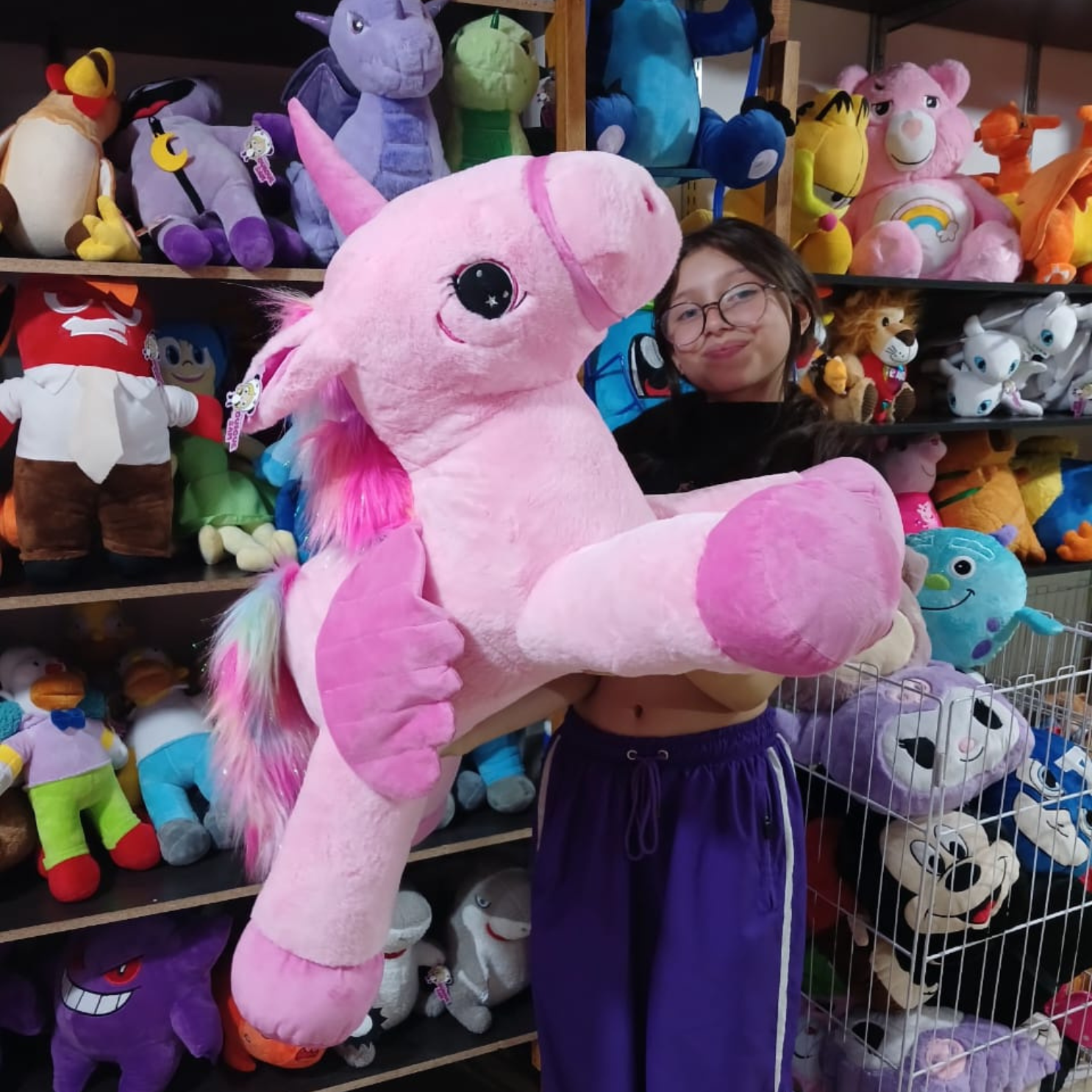 Peluche de Unicornio rosado de 100cm Envio Gratis