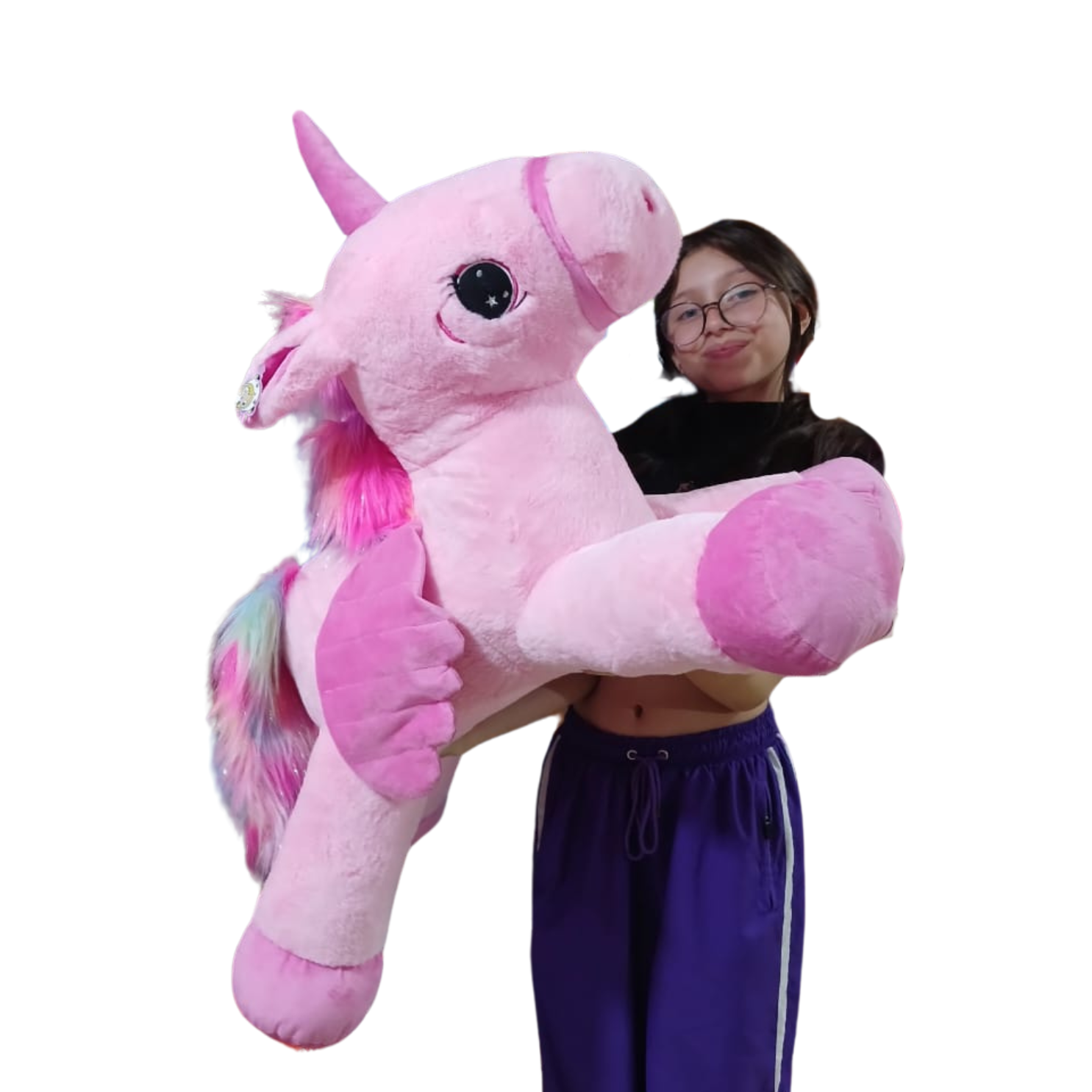Peluche de Unicornio rosado de 100cm Envio Gratis
