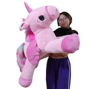 Peluche de Unicornio rosado de 100cm Envio Gratis