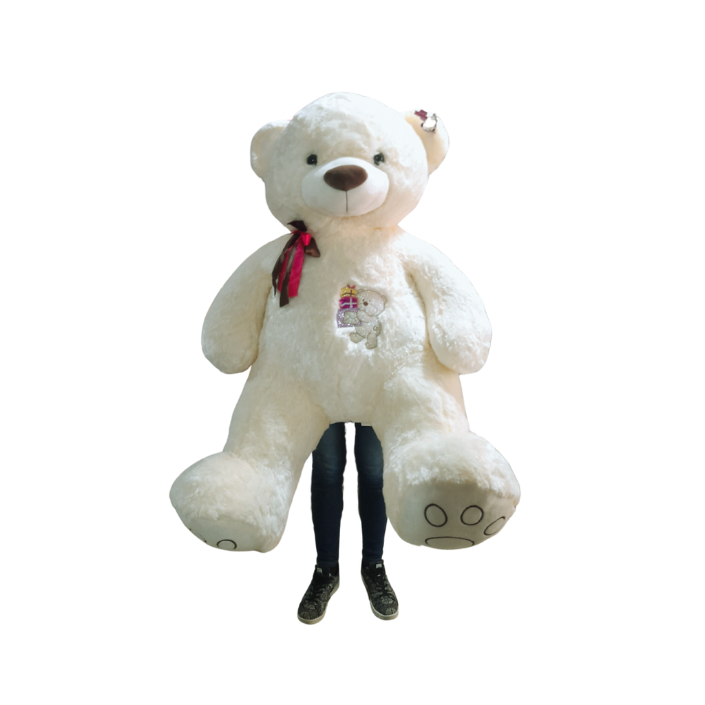 OSO CON BORDADO EN EL PECHO DE 155 CM MANTEQUILLA ENVIO GRATIS