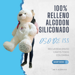 OSO CON BORDADO EN EL PECHO DE 155 CM MANTEQUILLA ENVIO GRATIS