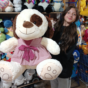 Peluche de perra con vestido de 60 cm Envío Gratis