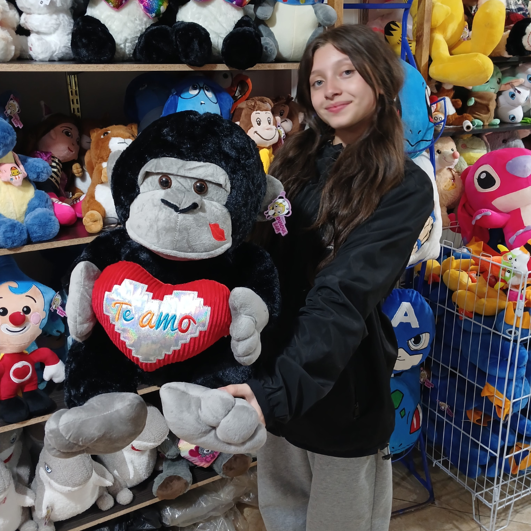 Peluche de mono con corazón de 50 cm Envío Gratis