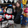 Peluche de mono con corazón de 50 cm