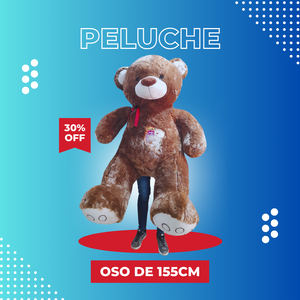 OSO CON BORDADO EN EL PECHO DE 155 CM CAFE ENVIO GRATIS