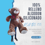 OSO CON BORDADO EN EL PECHO DE 155 CM CAFE ENVIO GRATIS