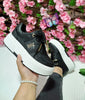 Tenis Negro Logo Dorado Envio Gratis