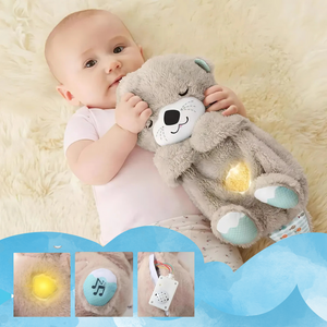 Peluche Nutria Que Respira Y Tranquiliza Sonido Anti Estres Color Nutria Gris 30cm con Envio Gratis